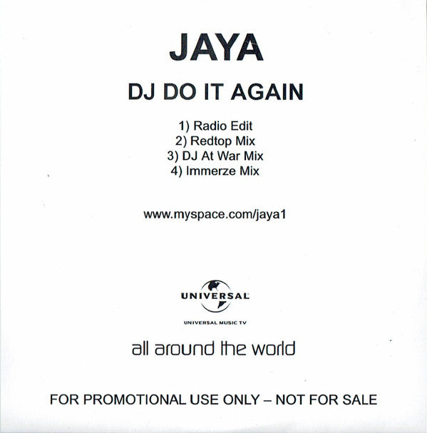 Jaya (10) : DJ Do It Again (CDr, Single, Promo)