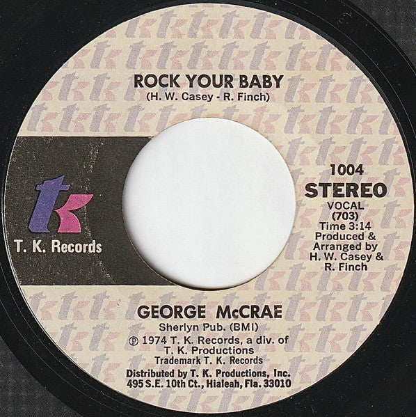 George McCrae : Rock Your Baby (7", Single, Styrene, Mon)