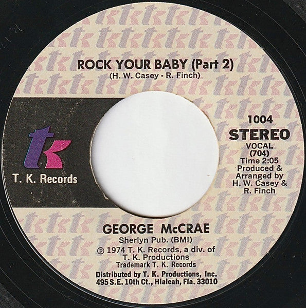 George McCrae : Rock Your Baby (7", Single, Styrene, Mon)