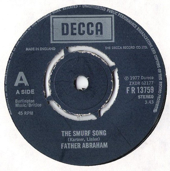 Vader Abraham : The Smurf Song (7", Single)