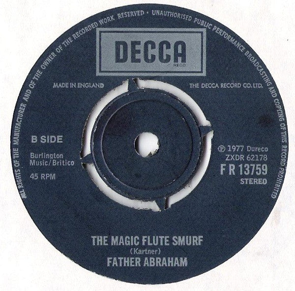 Vader Abraham : The Smurf Song (7", Single)
