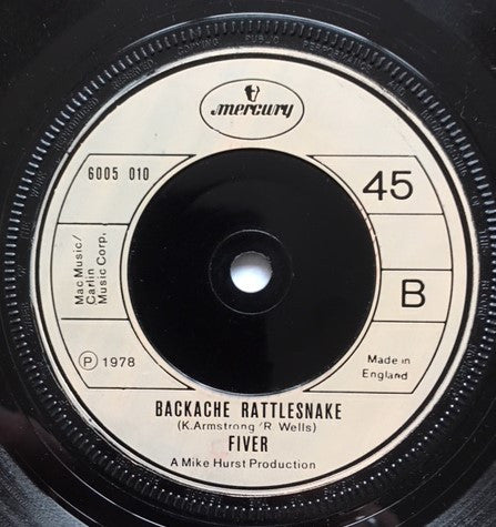 Fiver (2) : When You Walk In The Room (7", Single)