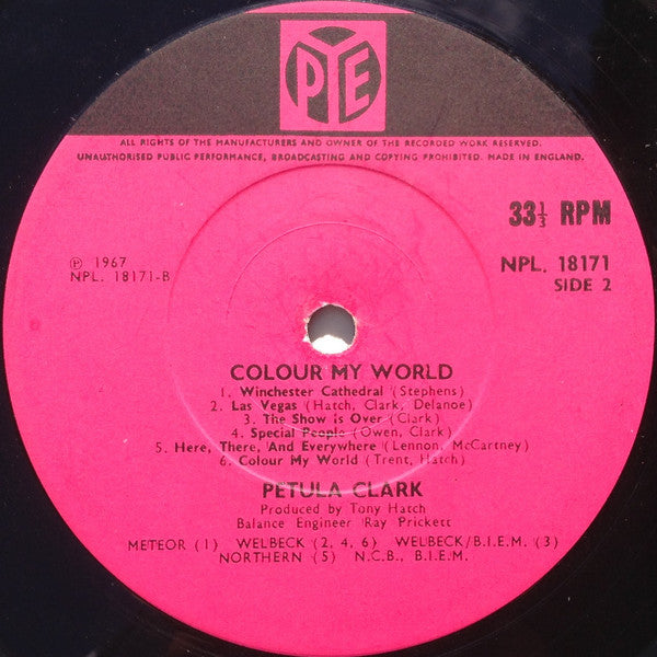 Petula Clark : Colour My World (LP, Album, Mono, RE)