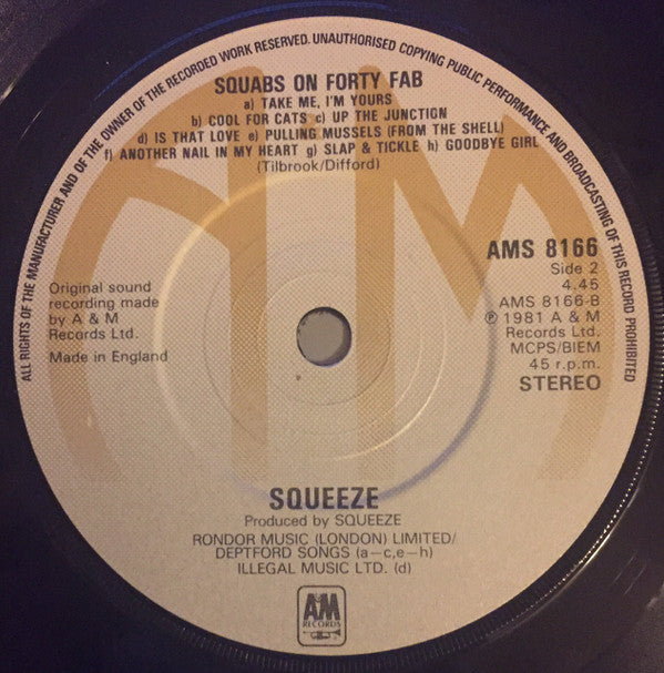 Squeeze (2) : Labelled With Love (7", Single, Sil)