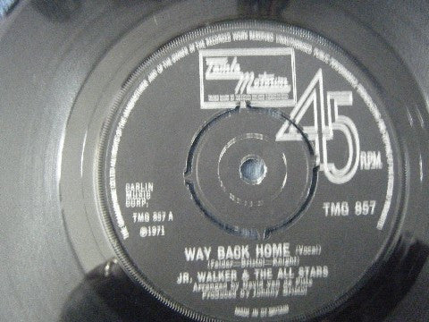 Jr. Walker & The All Stars* : Way Back Home (Vocal) (7", Single, RE)