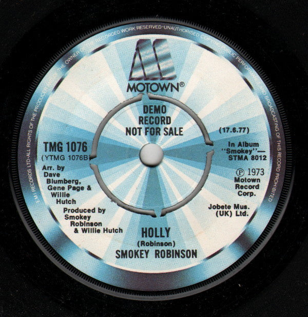 Smokey Robinson : Vitamin U (7", Single, Promo)