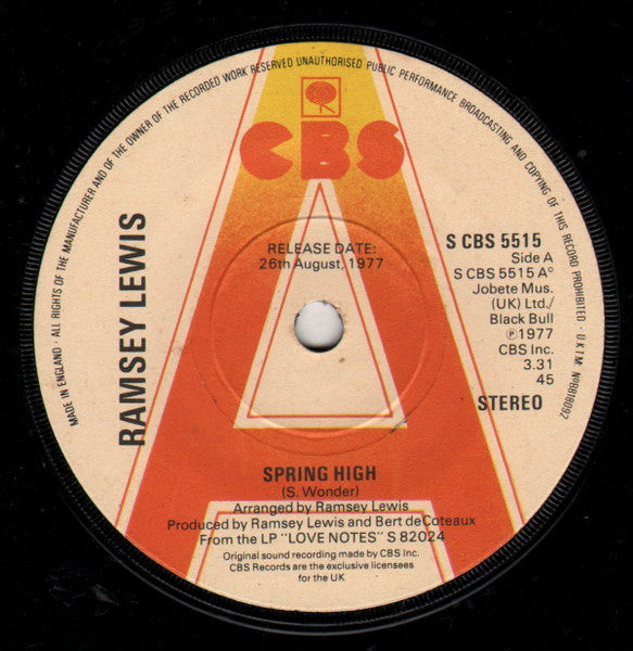 Ramsey Lewis : Spring High (7", Single, Promo)