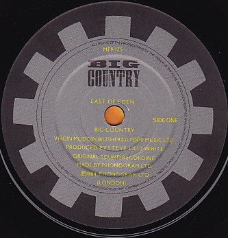 Big Country : East Of Eden (7", Single, Pap)
