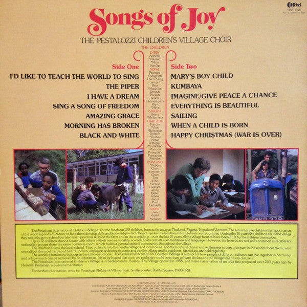 The Pestalozzi Children's Village Choir : Songs Of Joy (LP)