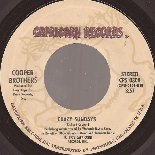 Cooper Brothers : The Dream Never Dies (7")