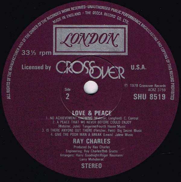 Ray Charles : Love & Peace (LP, Album)