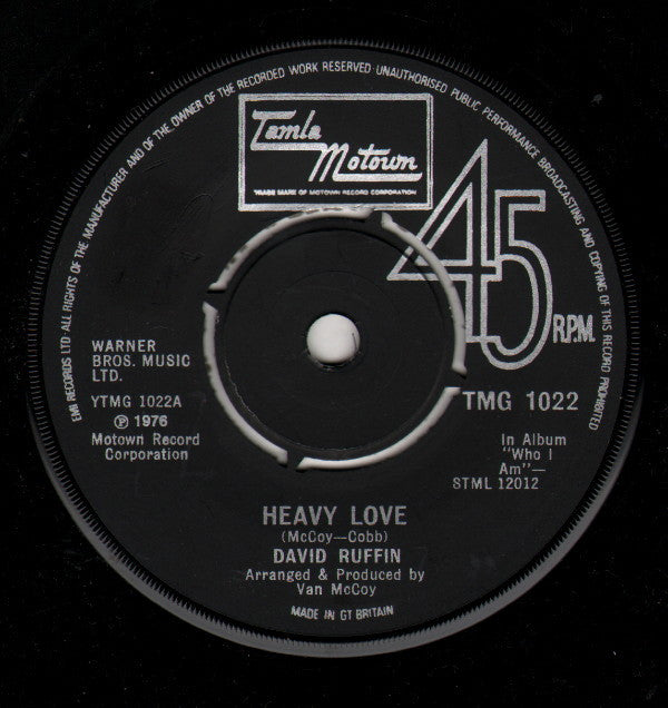David Ruffin : Heavy Love (7", Single)