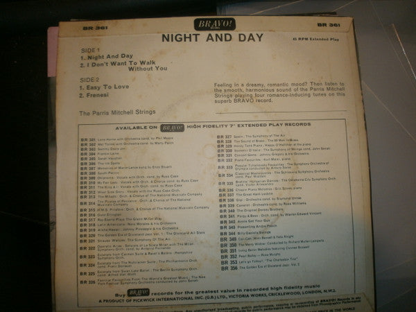 The Parris Mitchell Strings : Night And Day (7", EP)