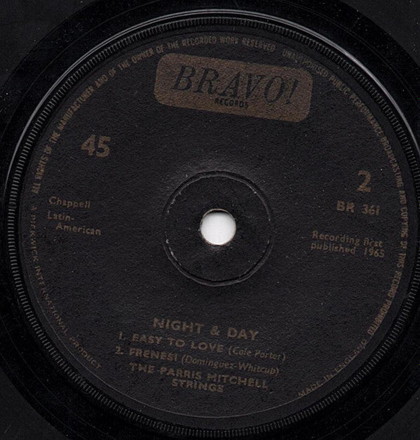 The Parris Mitchell Strings : Night And Day (7", EP)