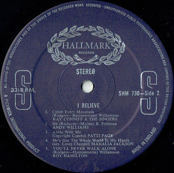 Various : I Believe (LP, Comp, RE)