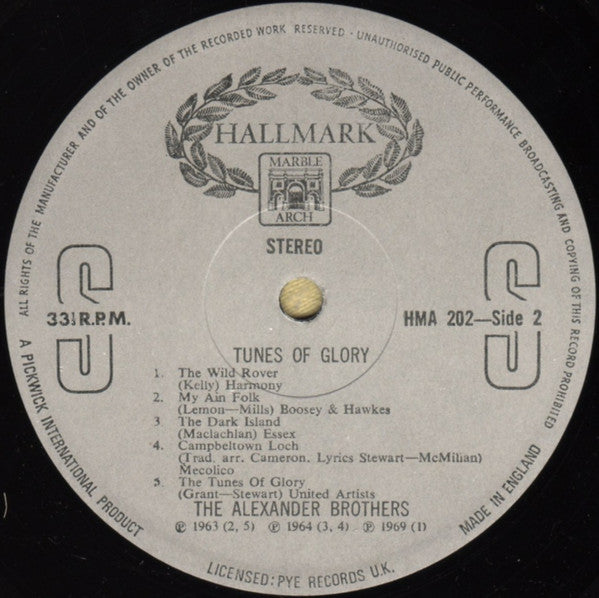 The Alexander Brothers : Tunes Of Glory (LP, Comp)