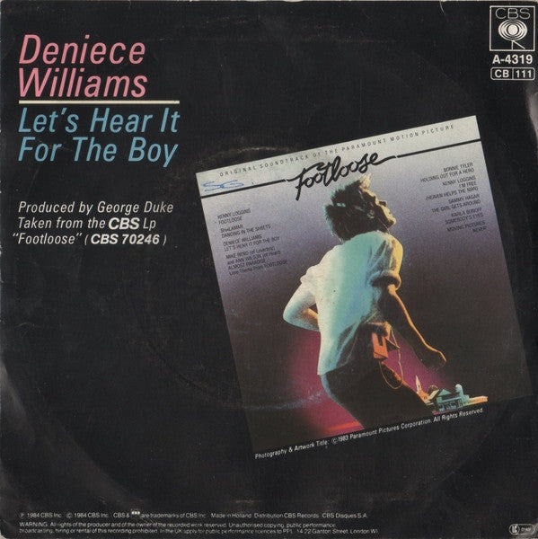 Deniece Williams : Let's Hear It For The Boy (7", Single)