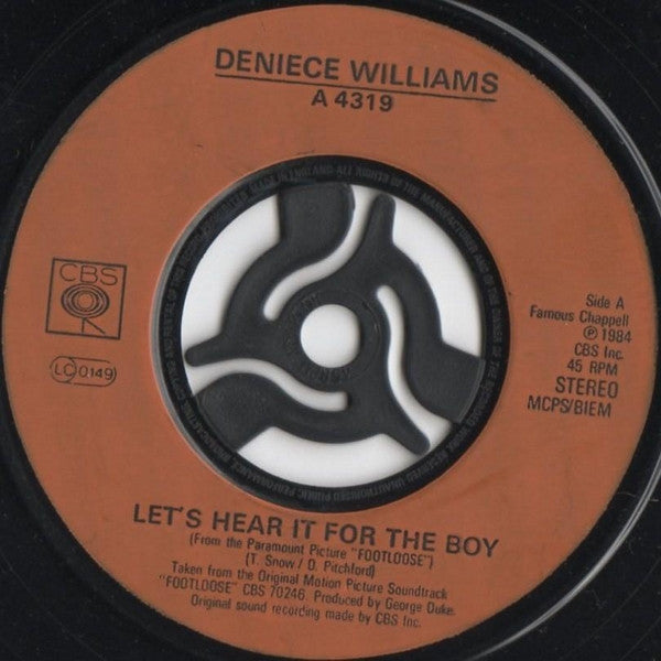 Deniece Williams : Let's Hear It For The Boy (7", Single)