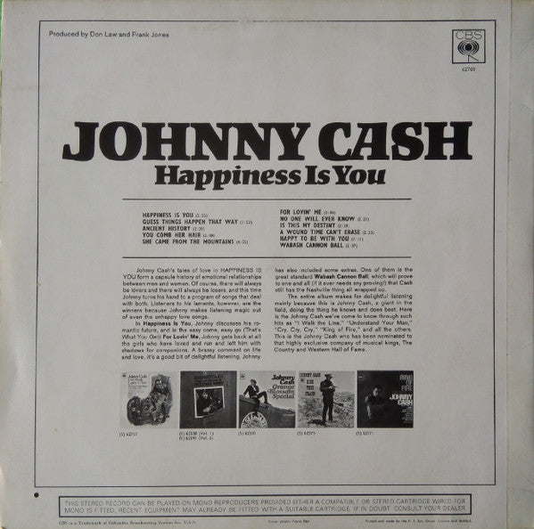 Johnny Cash : Happiness Is You (LP, Album)