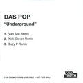 Das Pop : Underground (CDr, Single, Promo)