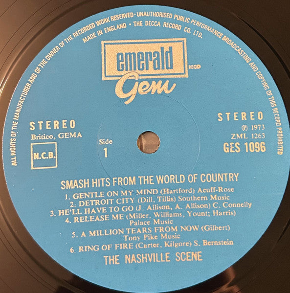 Various : Smash Hits From The World Of Country The Nashville Scene (LP, Album)