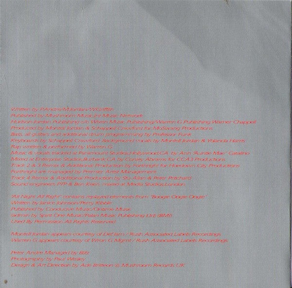 Peter Andre Featuring Warren G : All Night All Right (CD, Single, CD2)