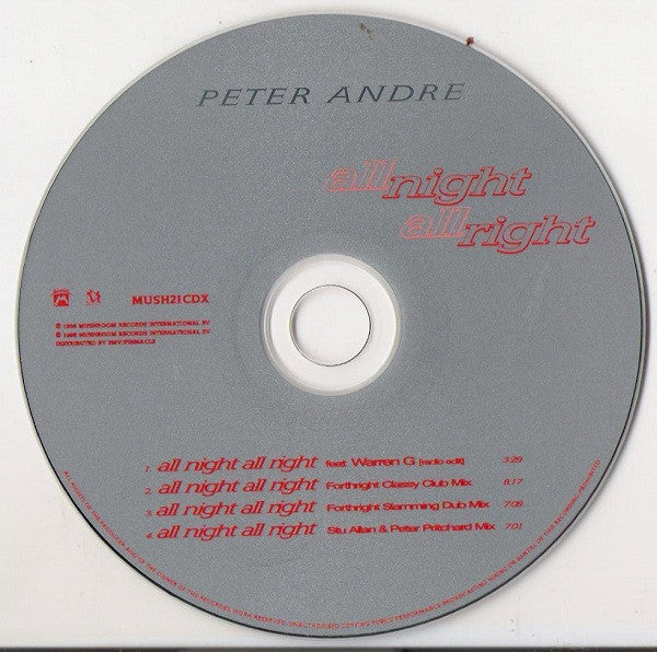 Peter Andre Featuring Warren G : All Night All Right (CD, Single, CD2)