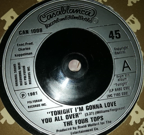 Four Tops : Tonight I'm Gonna Love You All Over (7", Single, Sil)