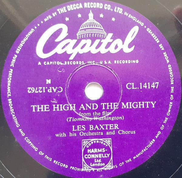 Les Baxter With His Orchestra And Chorus* : Venezuela / The High And The Mighty (Shellac, 10")