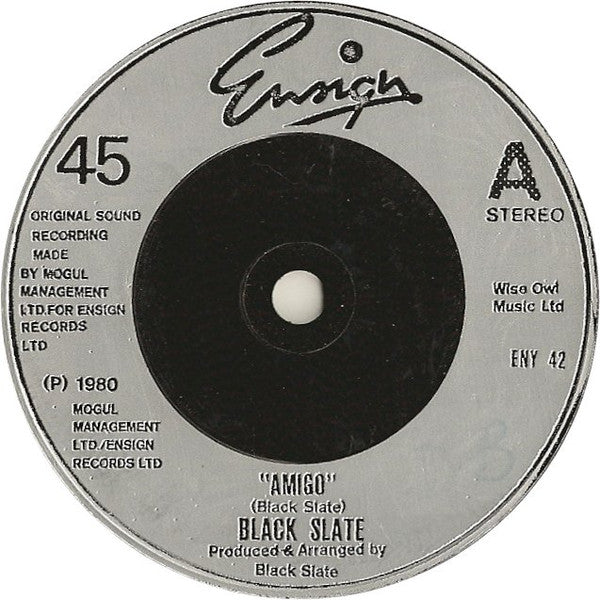 Black Slate : Amigo (7", Single, Sil)