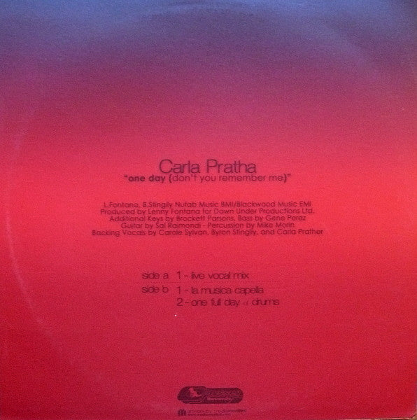 Carla Prather : One Day (Don't You Remember Me) (12")