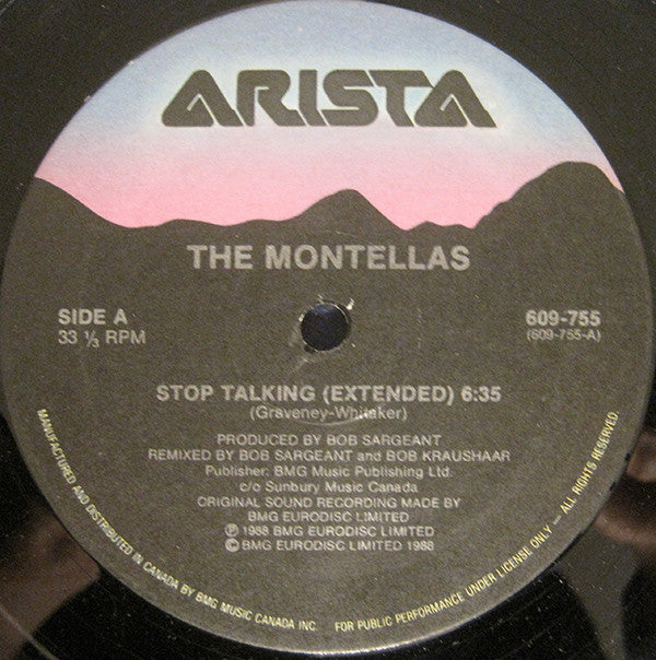 The Montellas : Stop Talking (Extended) (12")