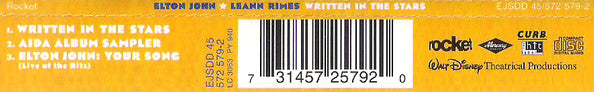 Elton John * LeAnn Rimes : Written In The Stars (CD, Single)
