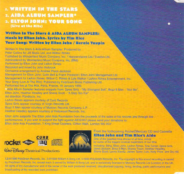 Elton John * LeAnn Rimes : Written In The Stars (CD, Single)