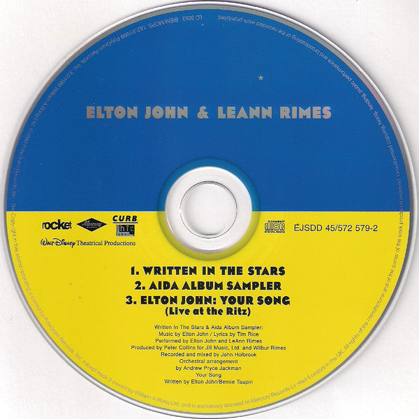 Elton John * LeAnn Rimes : Written In The Stars (CD, Single)