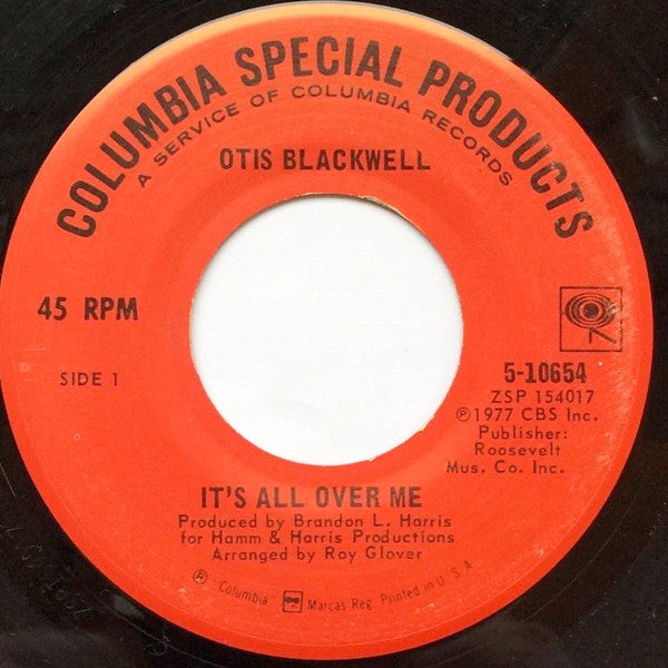 Otis Blackwell : It's All Over Me / Just Keep It Up (7", RE)