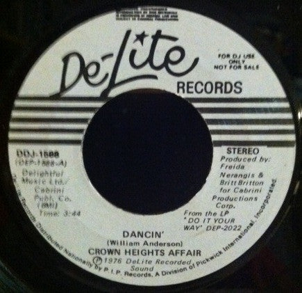 Crown Heights Affair : Dancin' (7", Mono, Promo)