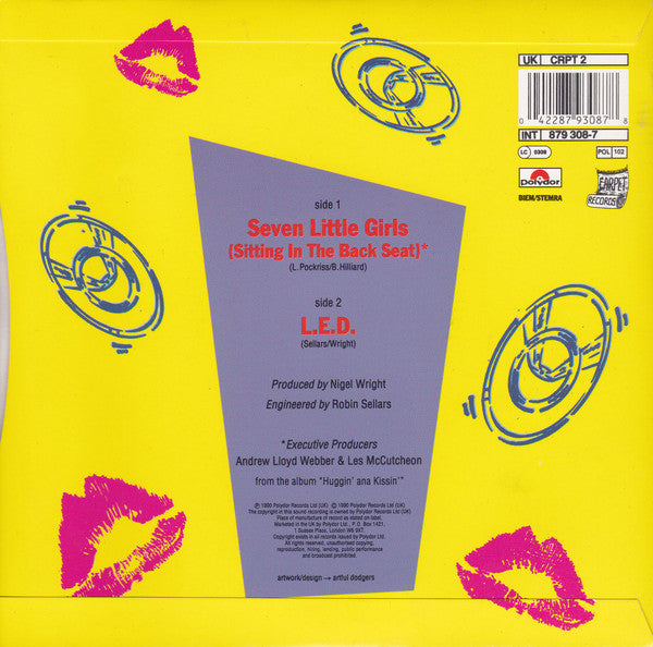 Bombalurina Featuring Timmy Mallett : Seven Little Girls Sitting In The Back Seat (7", Single, Bla)