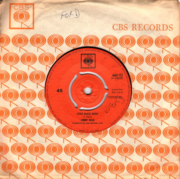Jimmy Dean : Little Black Book (7", Single)