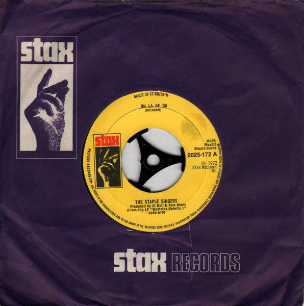 The Staple Singers : Oh La De Da (7", Single)