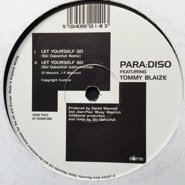 Para:Diso Featuring Valerie Etienne / Para:Diso Featuring Tommy Blaize : Waiting 4 The Sun 2 Shine / Let Yourself Go (12")