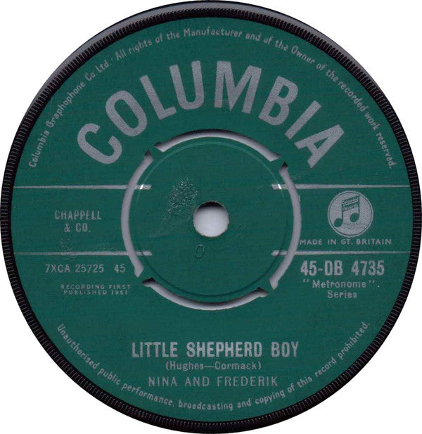 Nina & Frederik : Little Shepherd Boy (7")