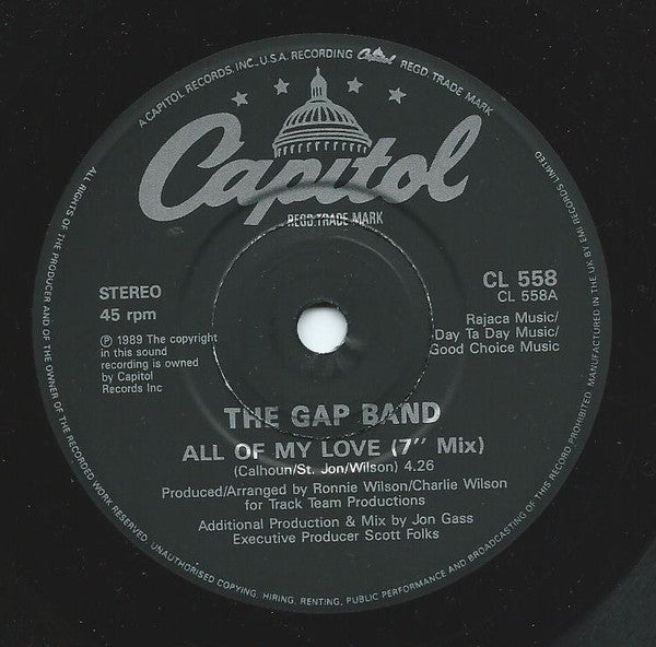 The Gap Band : All Of My Love (7", Single)