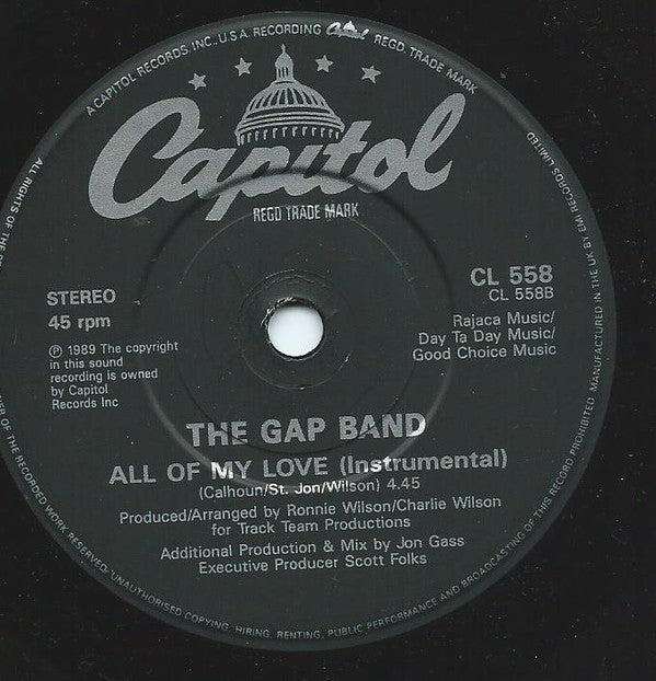 The Gap Band : All Of My Love (7", Single)