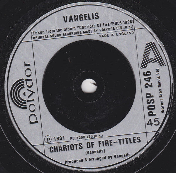 Vangelis : Chariots Of Fire - Titles (7", Single, Sil)