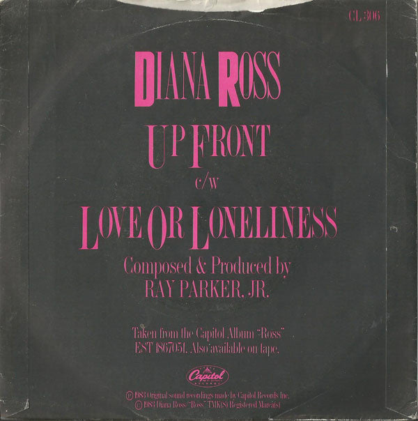Diana Ross : Up Front (7", Single, 4-p)