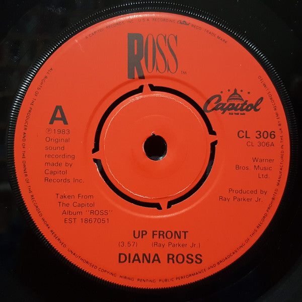 Diana Ross : Up Front (7", Single, 4-p)