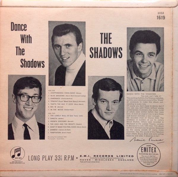 The Shadows : Dance With The Shadows (LP, Album, Mono)