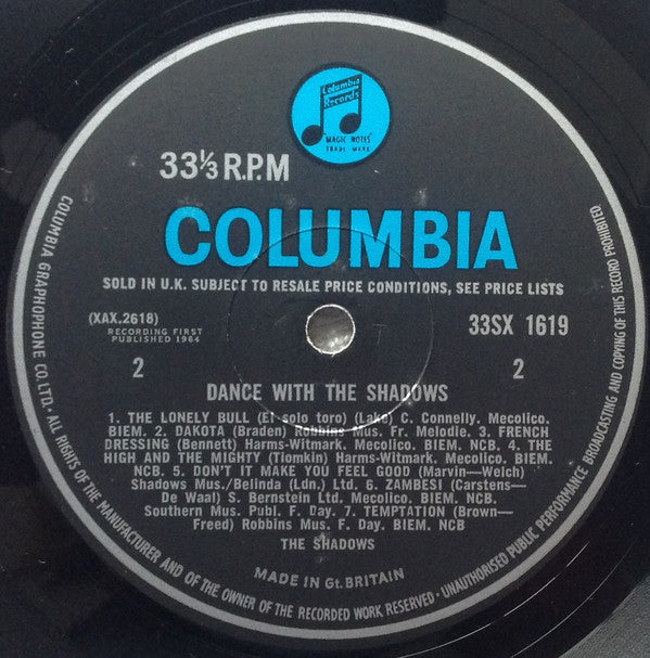 The Shadows : Dance With The Shadows (LP, Album, Mono)