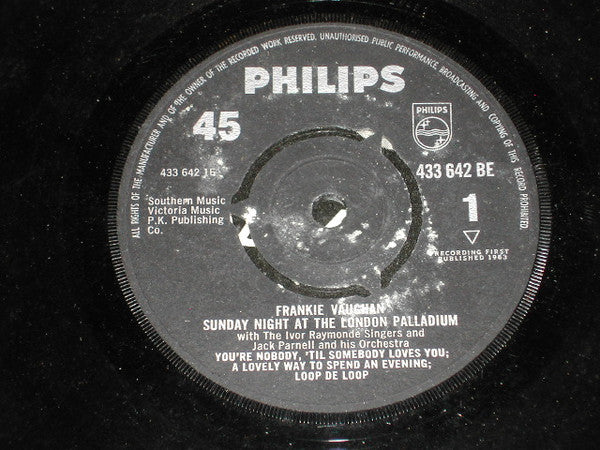 Frankie Vaughan : Sunday Night At The London Palladium (7")